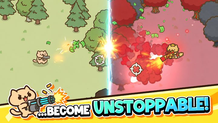 Idle Cat Gunner 2 — кадр из игры